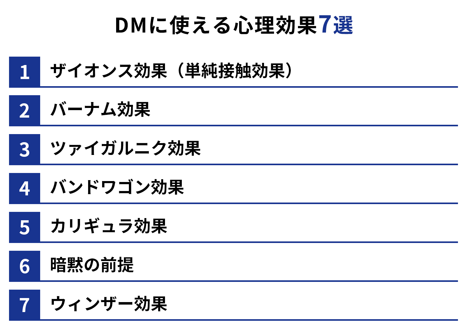 DMに使える心理効果7選